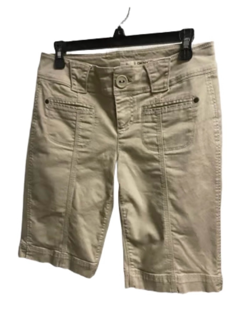 DKNY Beige Khaki Bermuda Shorts